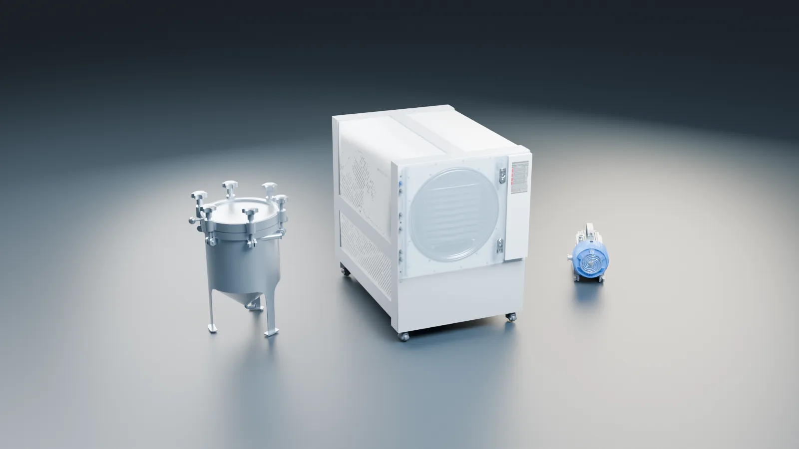 3D preview of WAVE Brew, FD 440 and vacuum pump